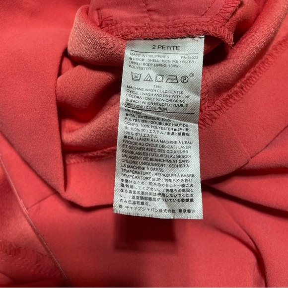 #0122 Banana Republic Coral Zipper Back Romper w/Pockets -2P - Picture 7 of 8